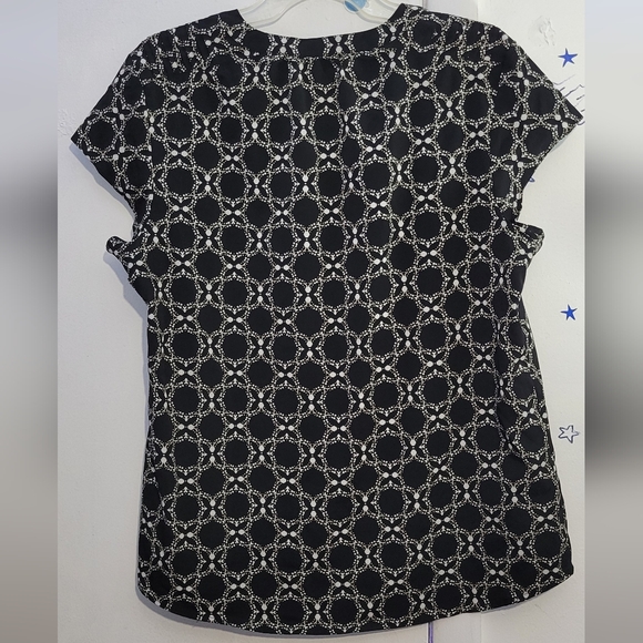 Croft & Barrow Women's Black and White Blouse Size XLarge - Picture 4 of 5